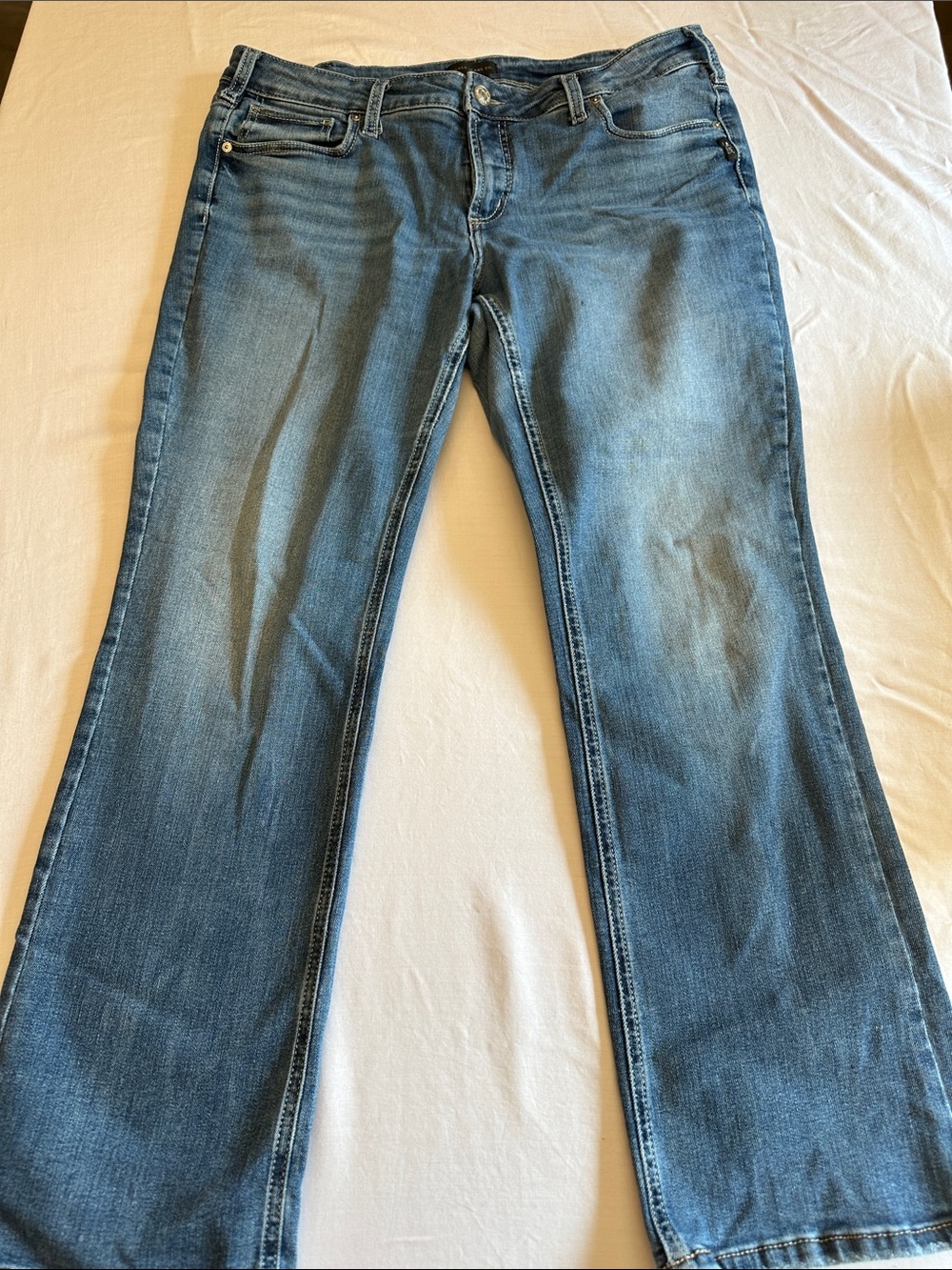 Silver Jeans Women's Elyse Slim Blue Bootcut Jeans 33X31